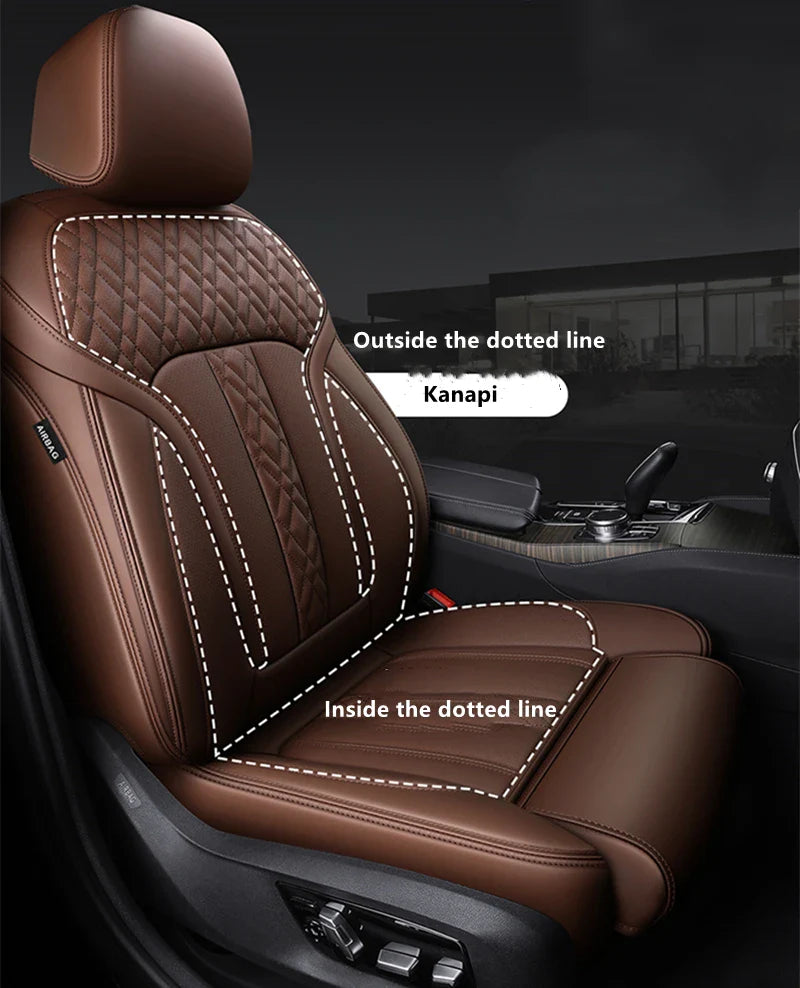 Leather Seat Covers for BMW X7 (6 Seats, 3 Rows)