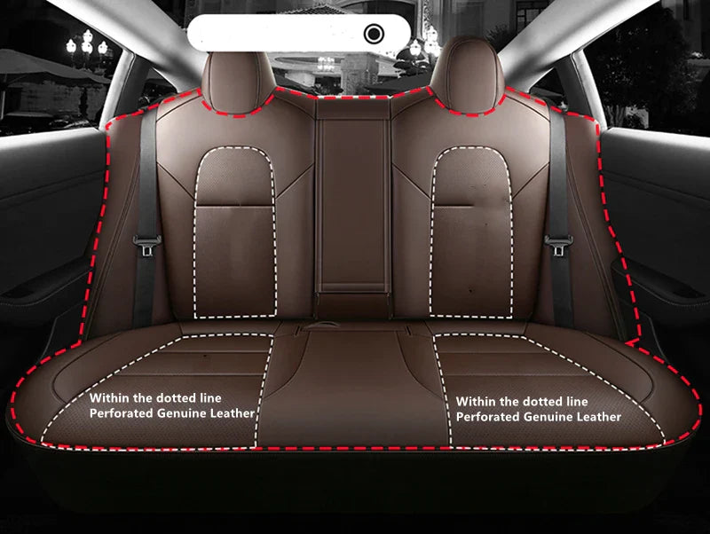 Leather Seat Covers for Tesla Model Y