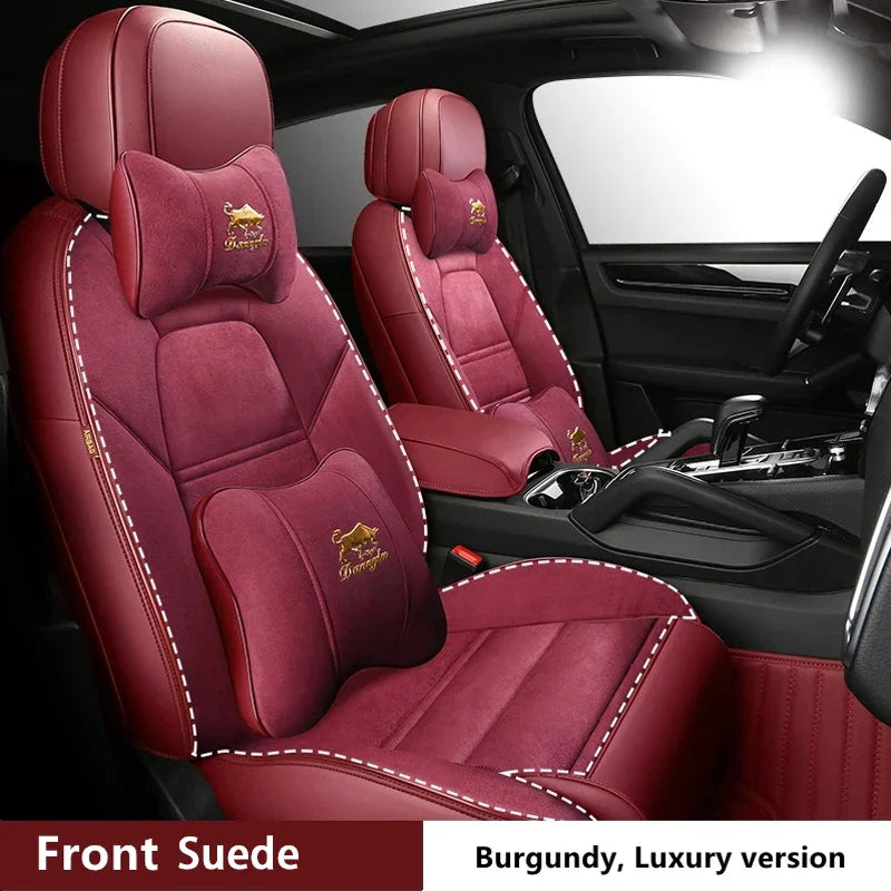 Suede Leather Seat Covers for Audi Q7 (7‑Seater)