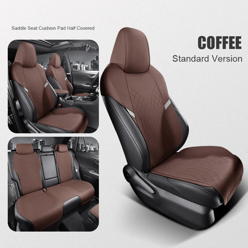Half-Cover Suede Car Seat Cushion Pads for Toyota RAV4