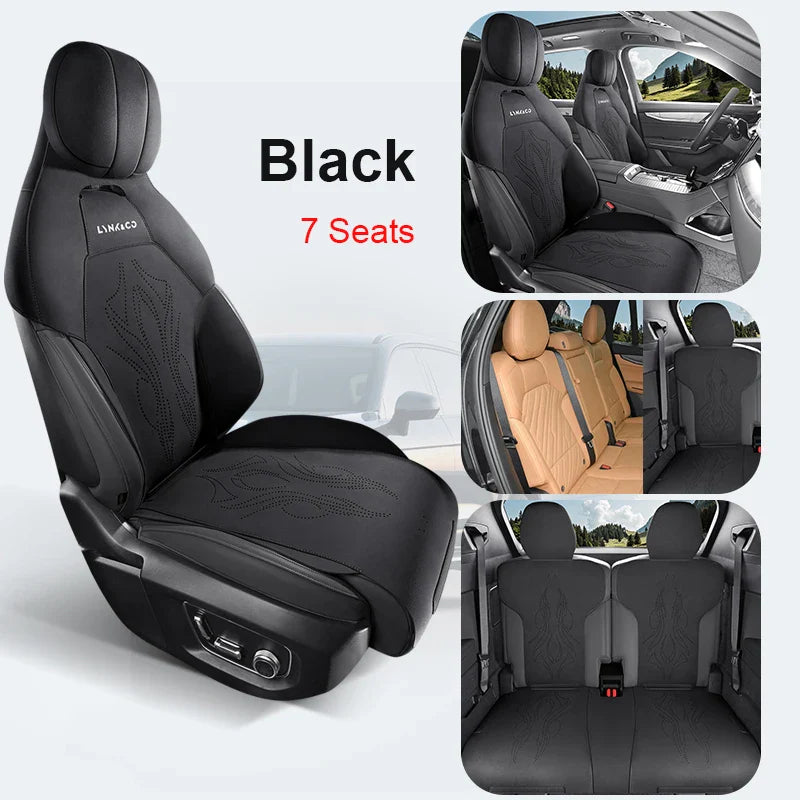 Half-Cover Suede Car Seat Cushion Pads for Lynk & Co 09