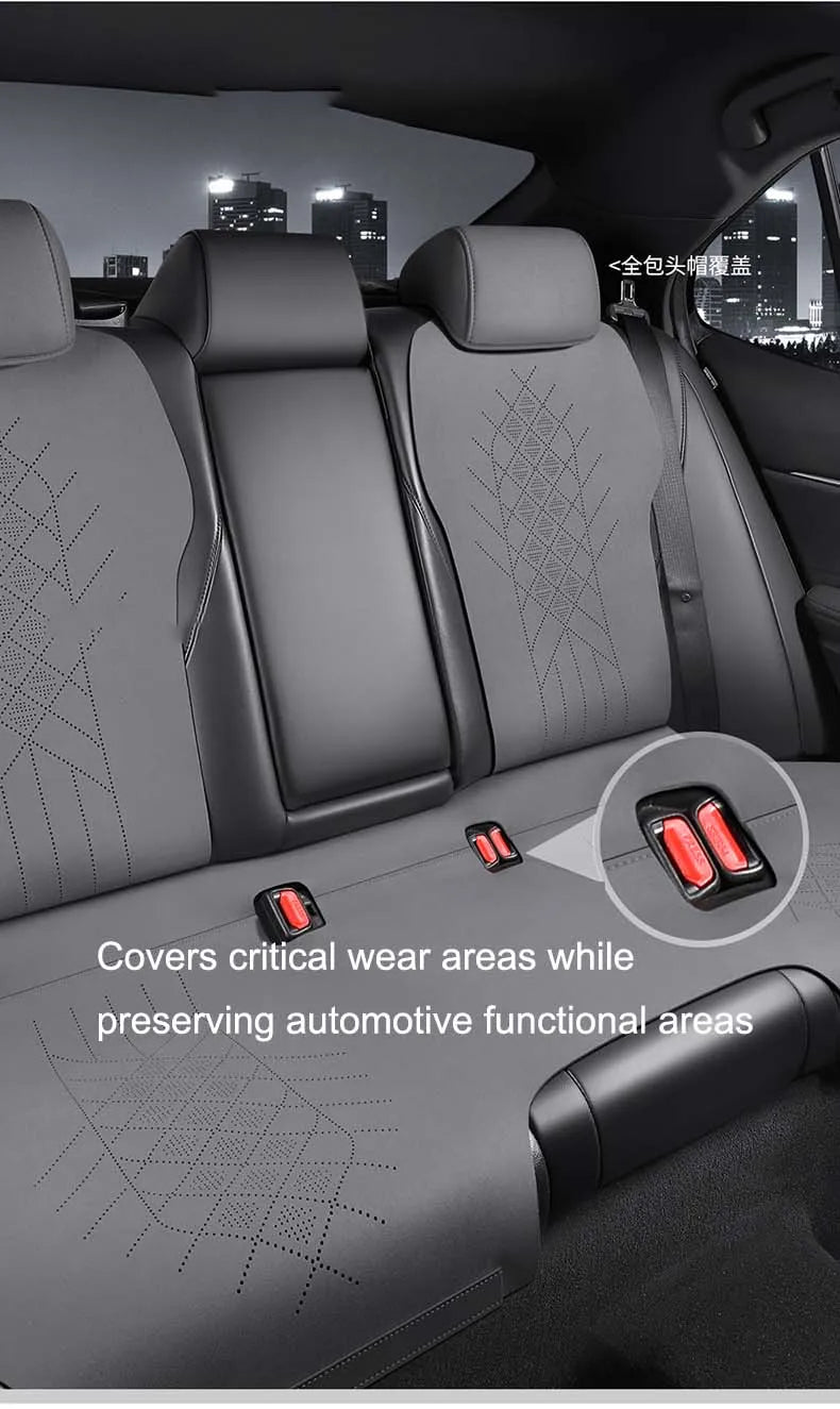 Half-Cover Alcantara Suede Car Seat Cushion Pads for Toyota Highlander