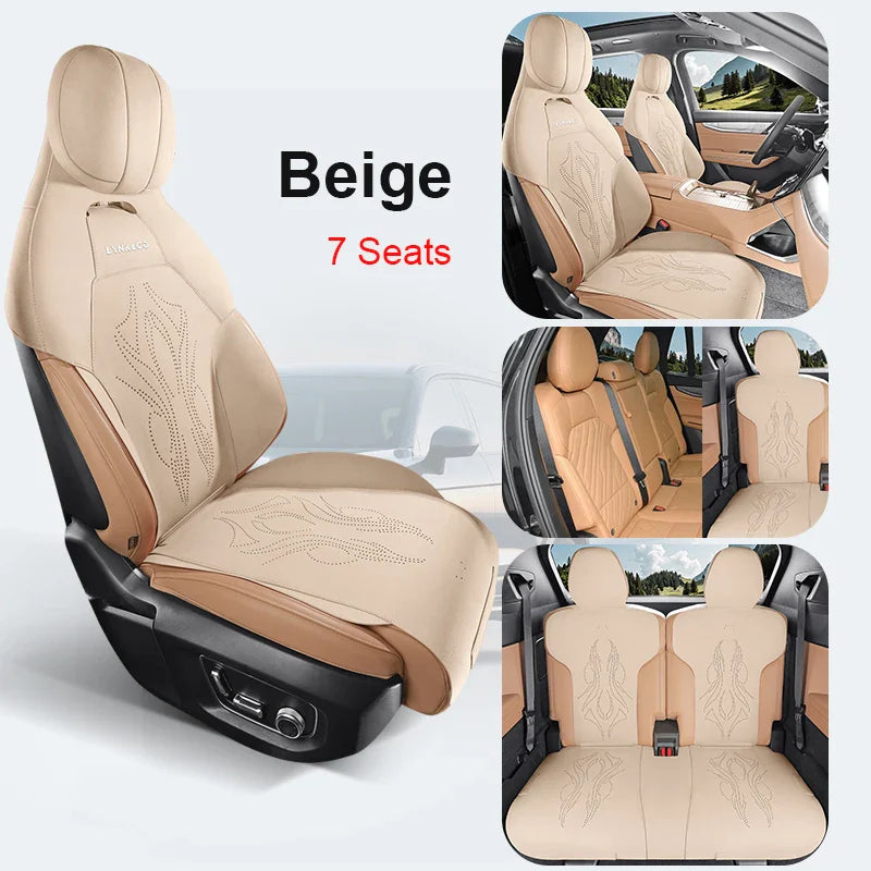 Half-Cover Suede Car Seat Cushion Pads for Lynk & Co 09