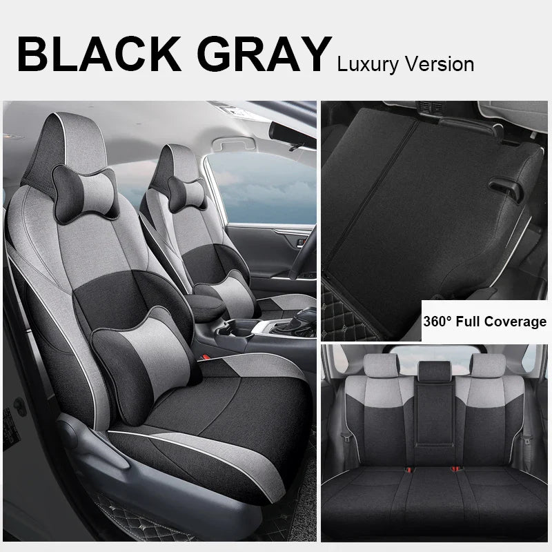 Flax Linen Breathable Seat Covers for Toyota bZ4X