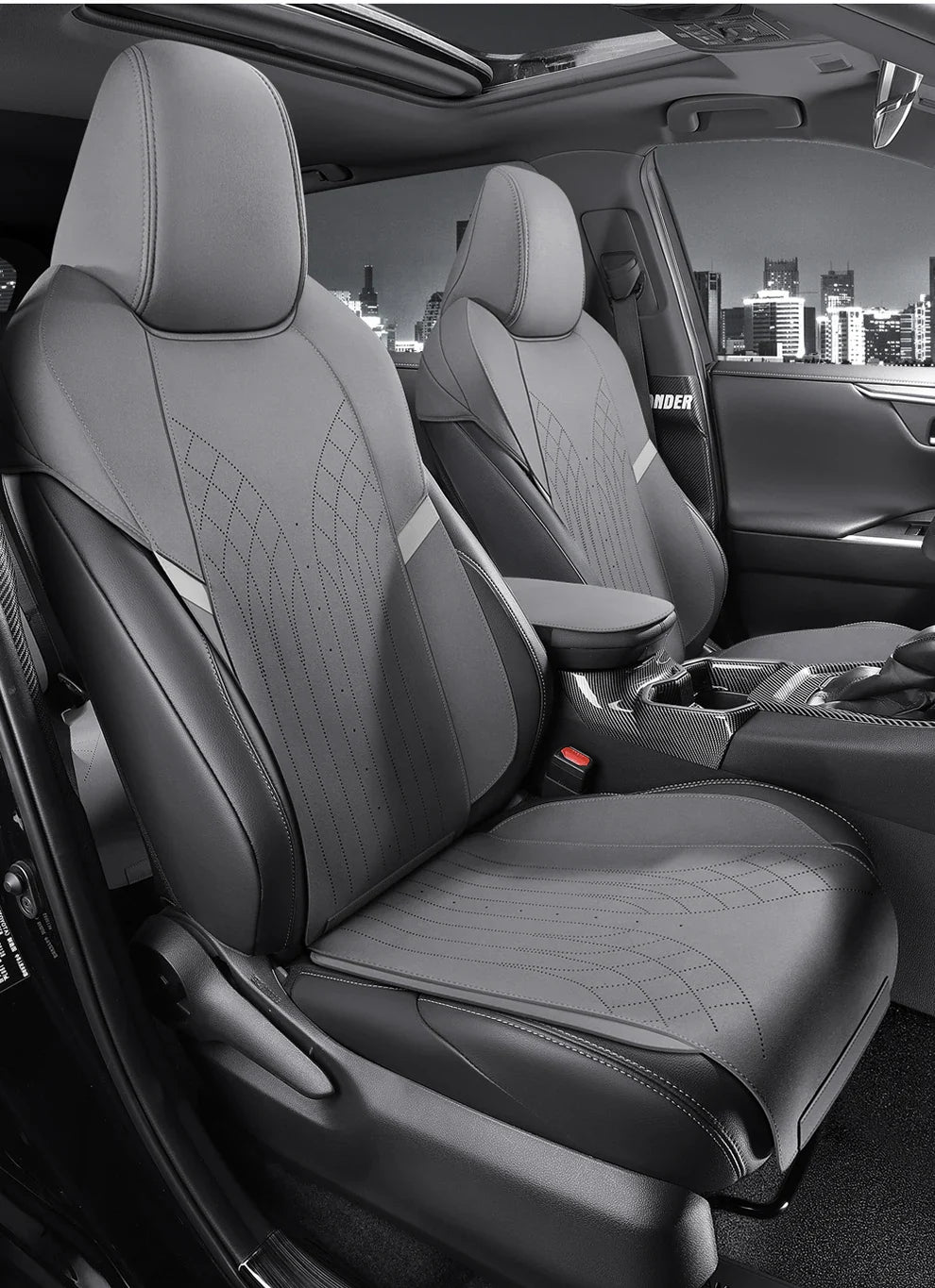 Half-Cover Suede Seat Covers for Toyota C-HR (2019–2023)