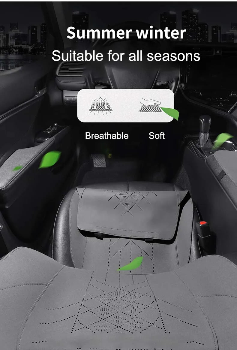 Half-Cover Alcantara Suede Car Seat Cushion Pads for Toyota Highlander