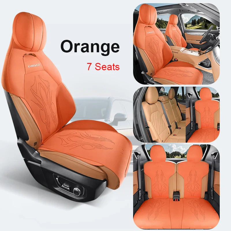 Half-Cover Suede Car Seat Cushion Pads for Lynk & Co 09
