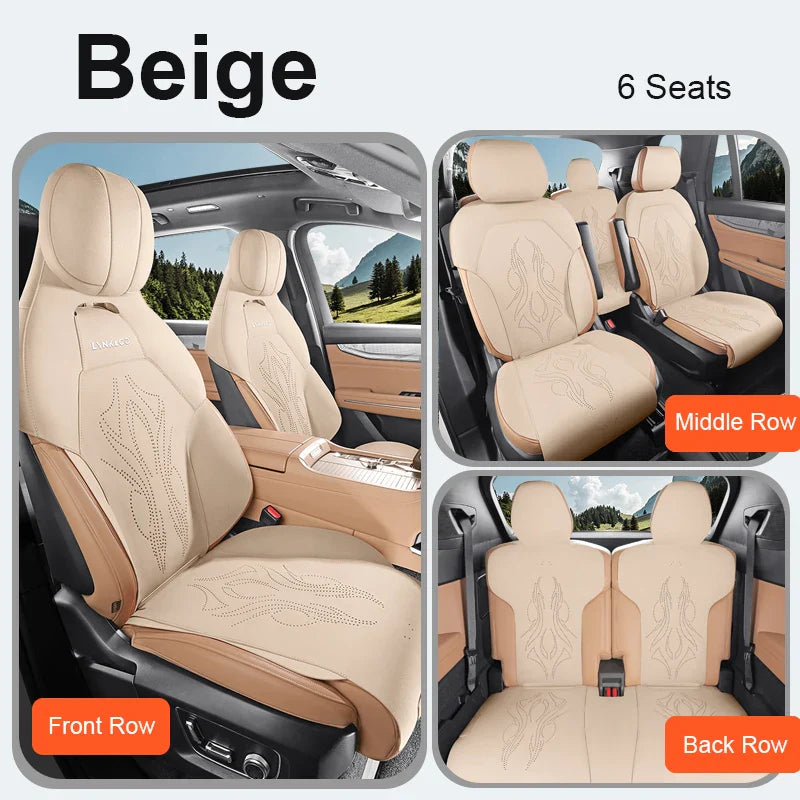 Half-Cover Suede Car Seat Cushion Pads for Lynk & Co 09