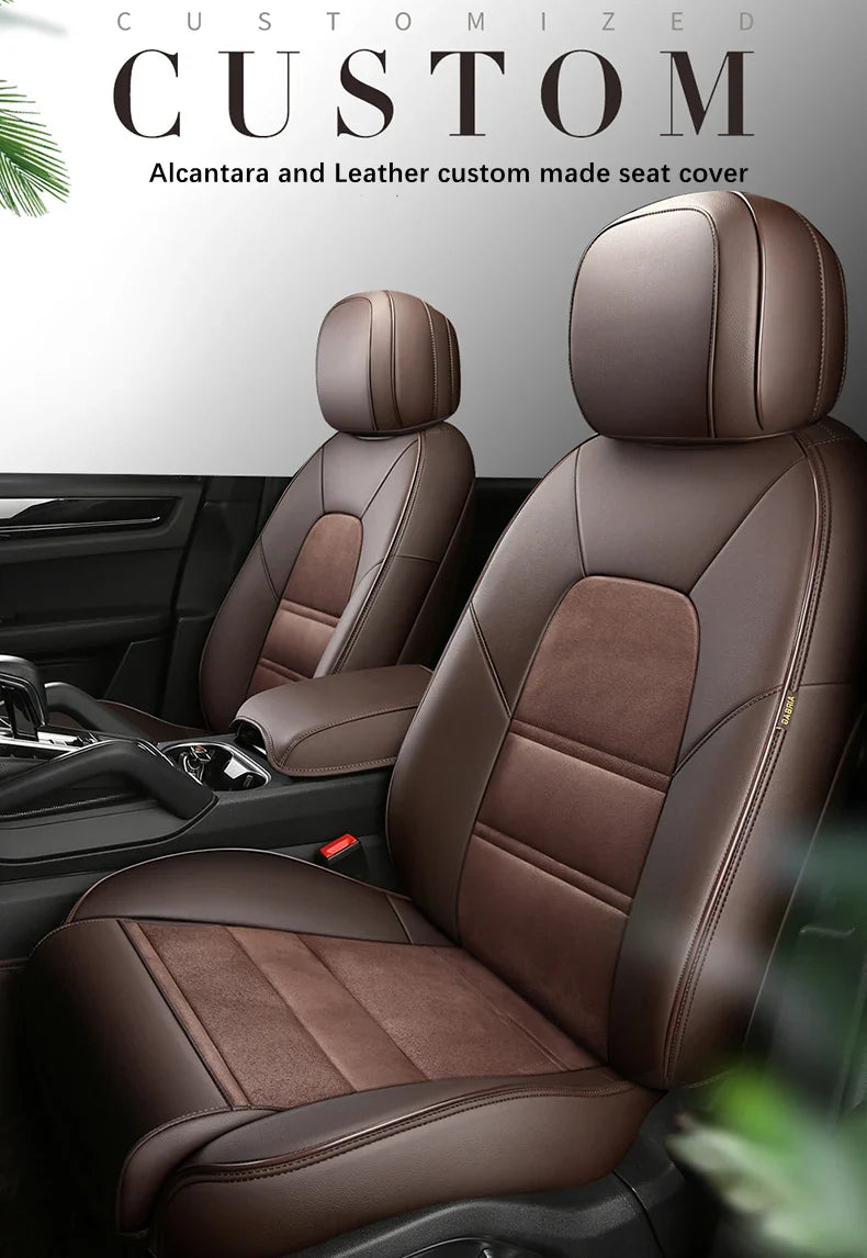 Suede Leather Seat Covers for Audi Q7 (7‑Seater)