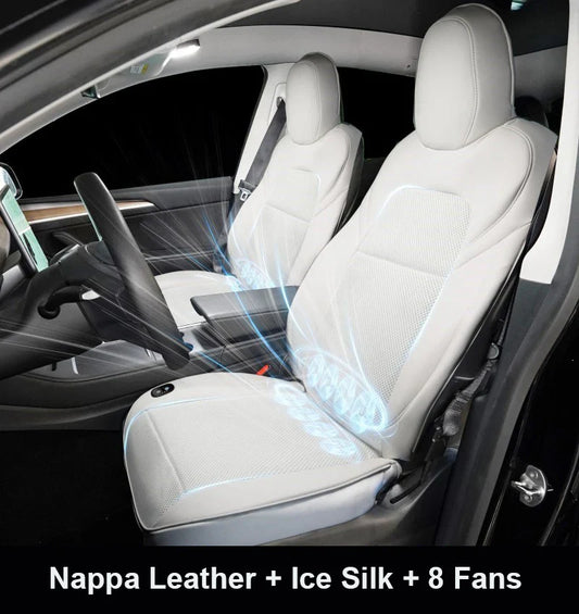 Ventilated Car Seat Cooling Cushion with 8 Fans for Tesla Model 3 – Half Surround