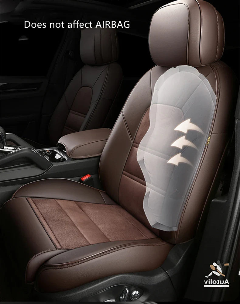 Suede Leather Seat Covers for Audi Q7 (7‑Seater)