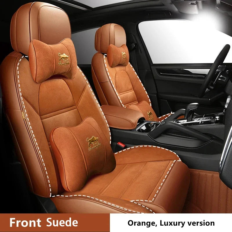 Suede Leather Seat Covers for Audi Q7 (7‑Seater)