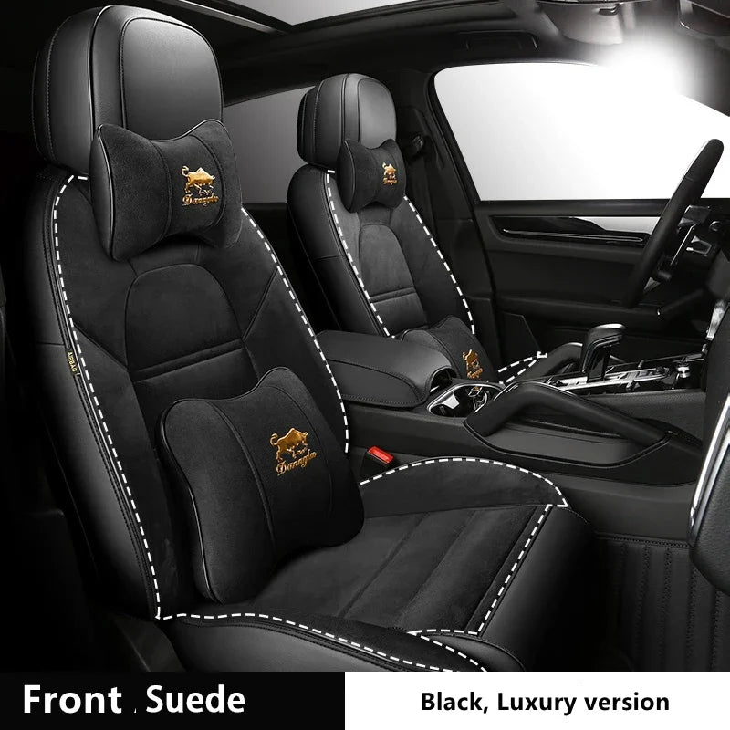 Suede Leather Seat Covers for Audi Q7 (7‑Seater)