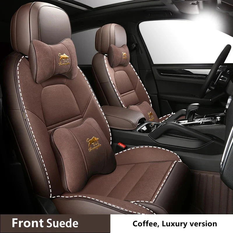 Suede Leather Seat Covers for Audi Q7 (7‑Seater)