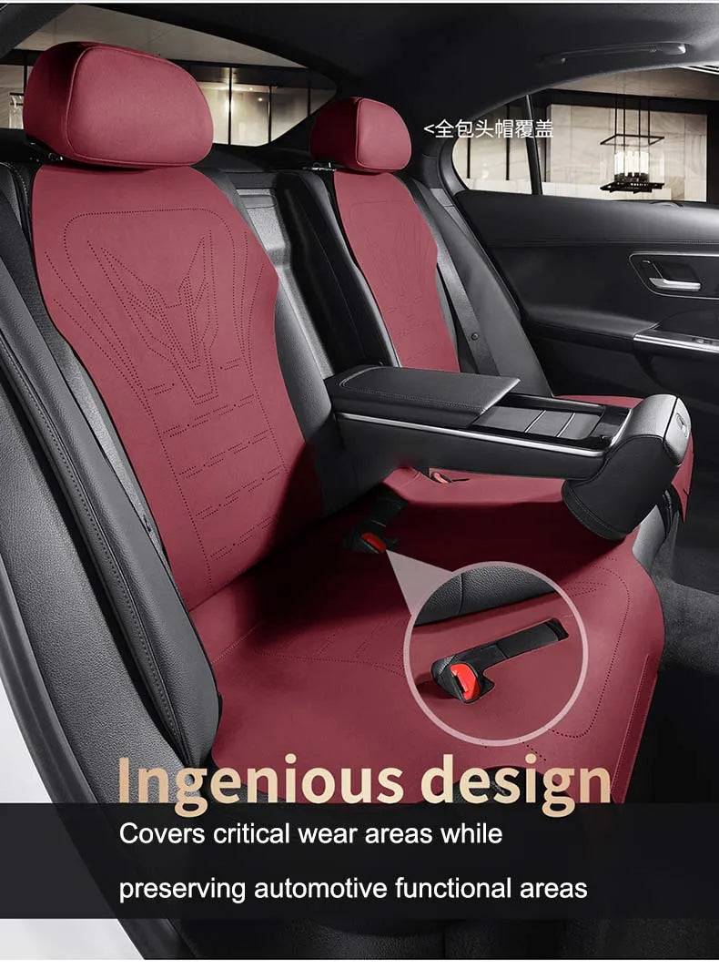 Half‑Cover Suede Car Seat Cushion Pads for Mercedes‑Benz GLC