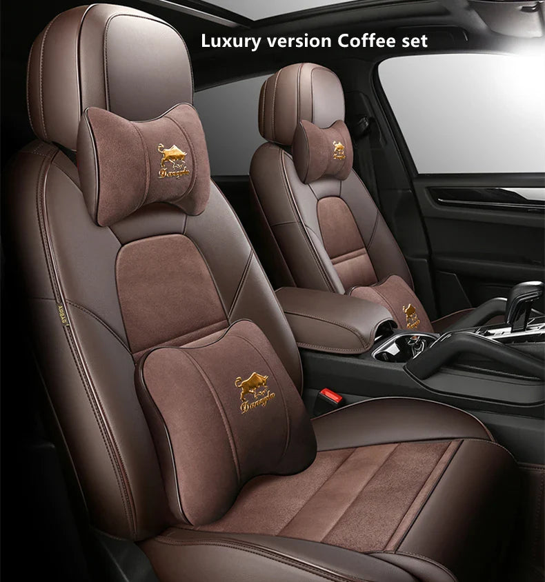 Suede Leather Seat Covers for Audi Q7 (7‑Seater)