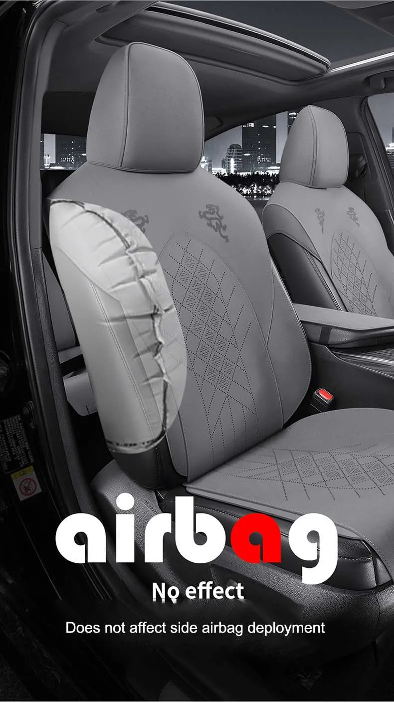 Half-Cover Alcantara Suede Car Seat Cushion Pads for Toyota Highlander