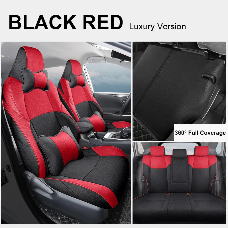 Flax Linen Breathable Seat Covers for Toyota bZ4X