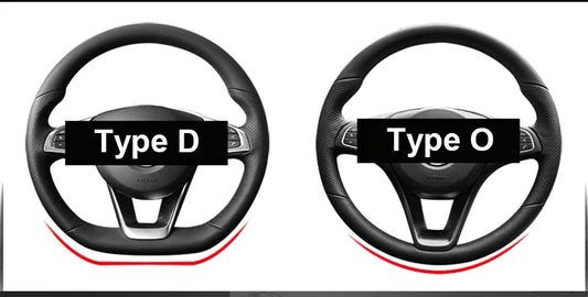 38 cm Universal Leather Steering Wheel Cover – For Cars and SUVs