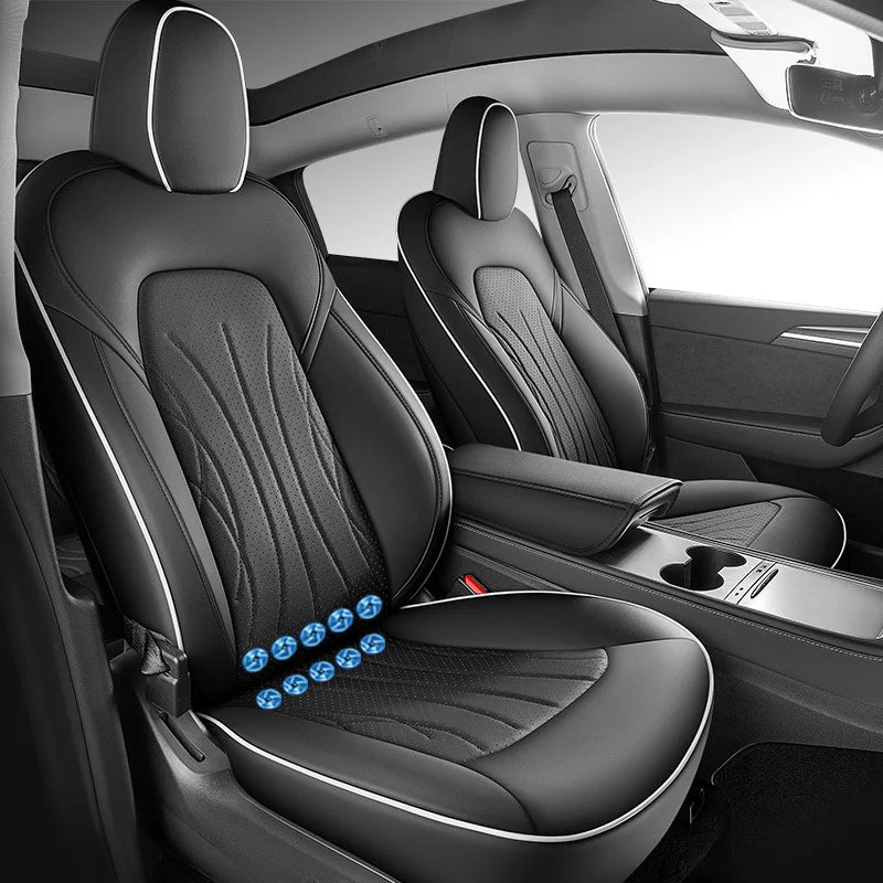 Ventilated Cooling Seat Cushion with 10 Fans for Tesla Model Y - Full Surround