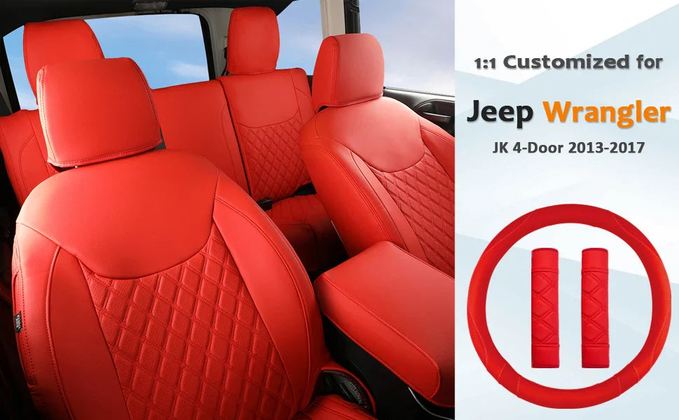 Leather Seat Covers for Jeep Wrangler (2007–2017)