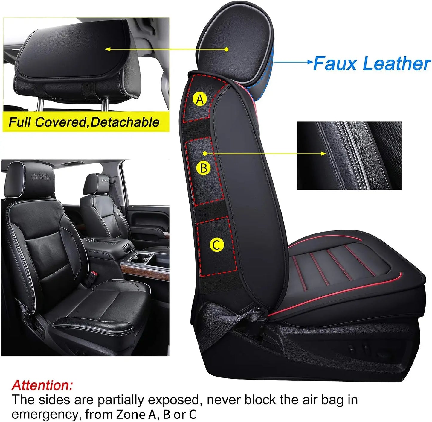 Leather Seat Covers for Toyota Tacoma (2005–2023)
