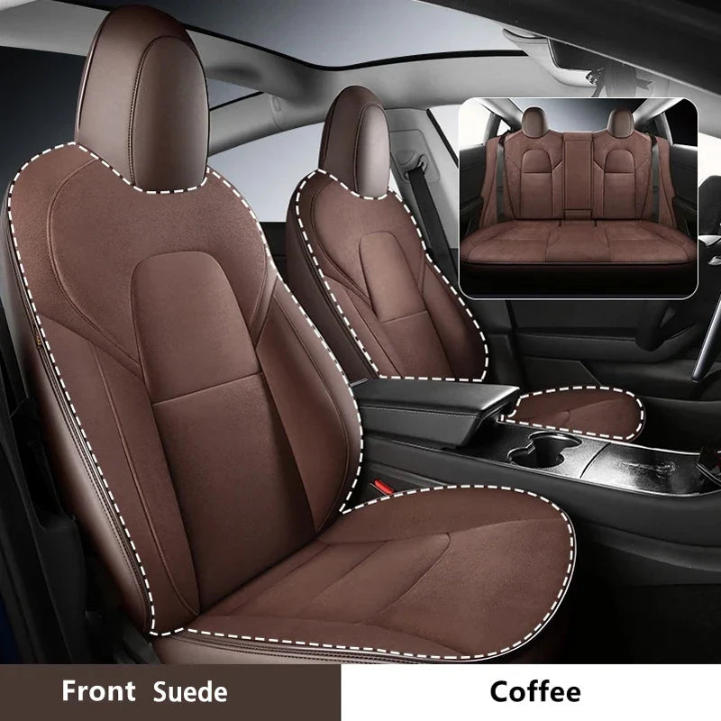 Suede Seat Covers for Tesla Model 3