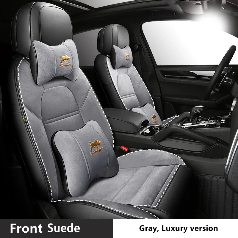 Suede Leather Seat Covers for Audi Q7 (7‑Seater)