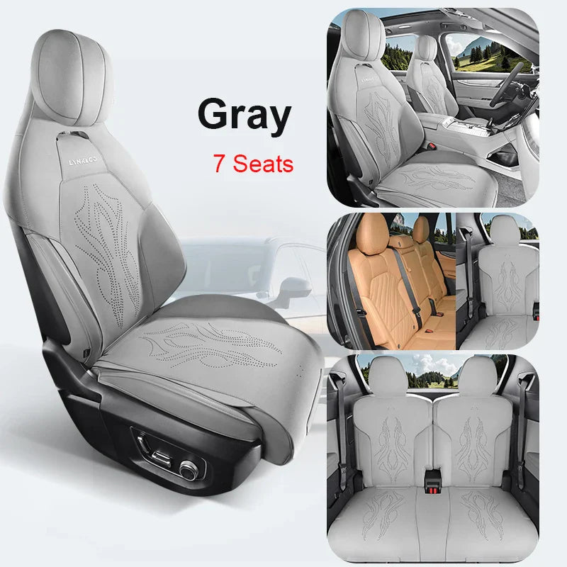Half-Cover Suede Car Seat Cushion Pads for Lynk & Co 09