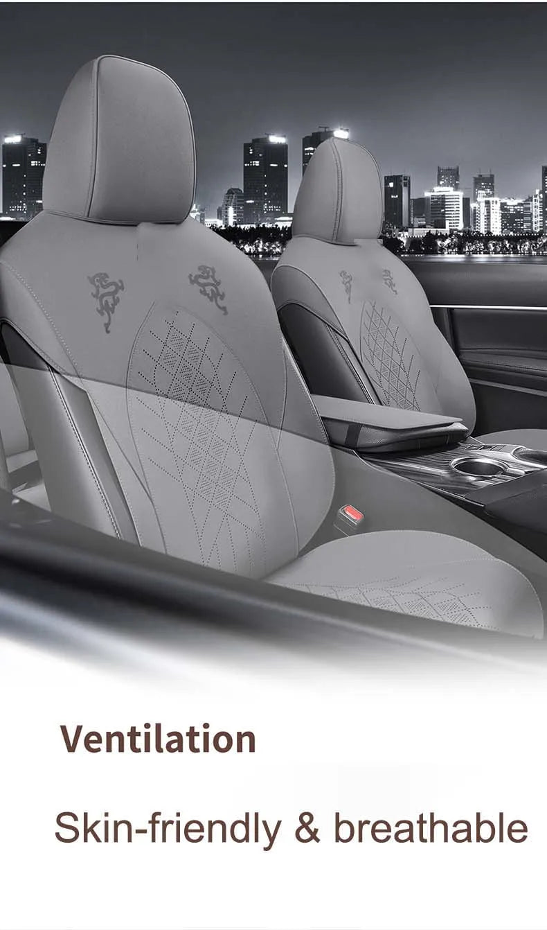 Half-Cover Alcantara Suede Car Seat Cushion Pads for Toyota Highlander