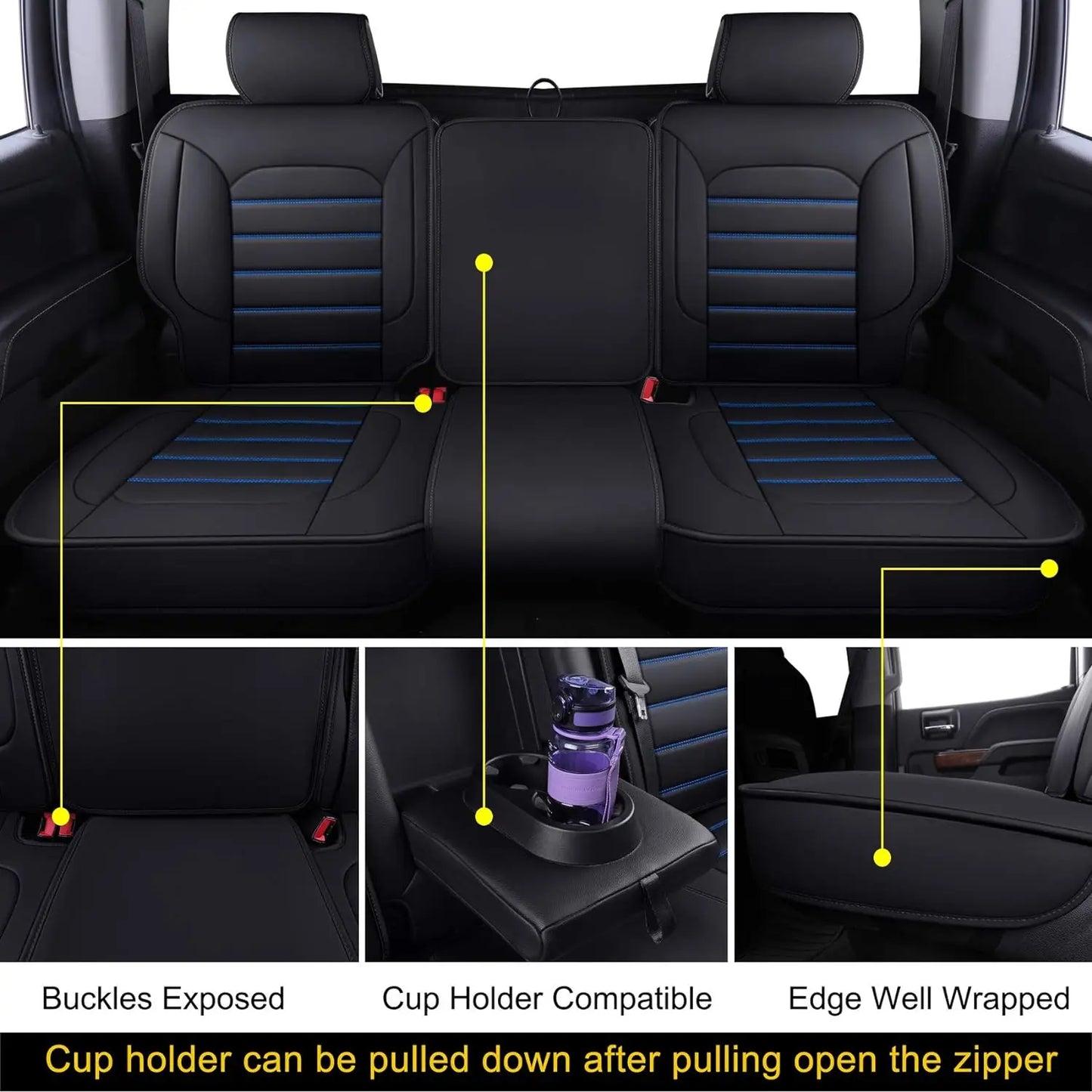 Leather Seat Covers for Toyota Tacoma (2005–2023)