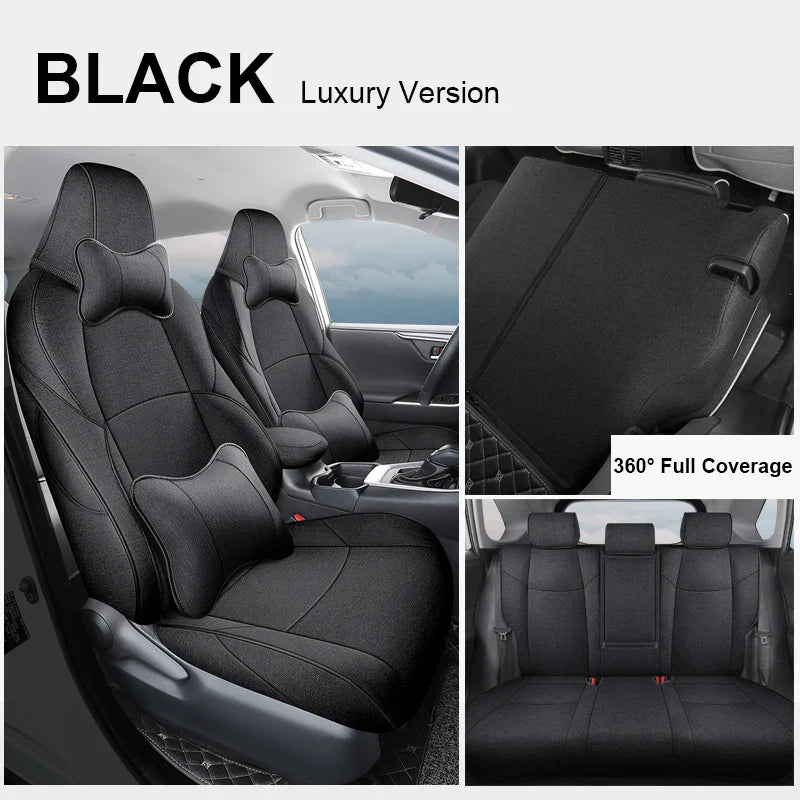 Flax Linen Breathable Seat Covers for Toyota bZ4X