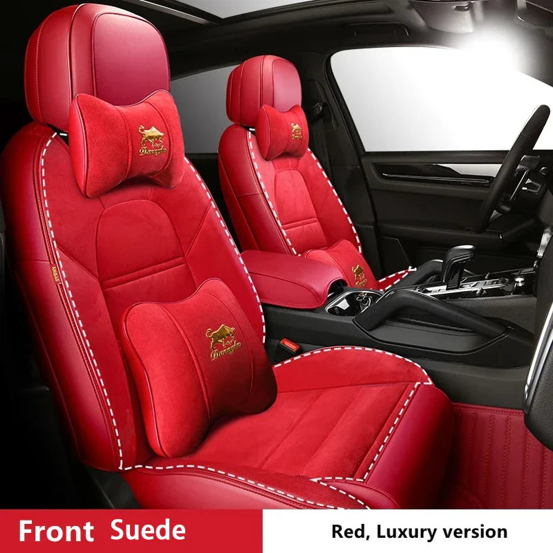 Suede Leather Seat Covers for Audi Q7 (7‑Seater)