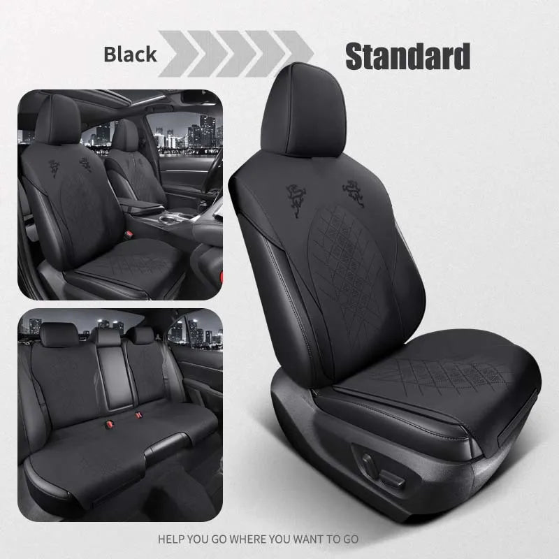 Half-Cover Alcantara Suede Car Seat Cushion Pads for Toyota Highlander