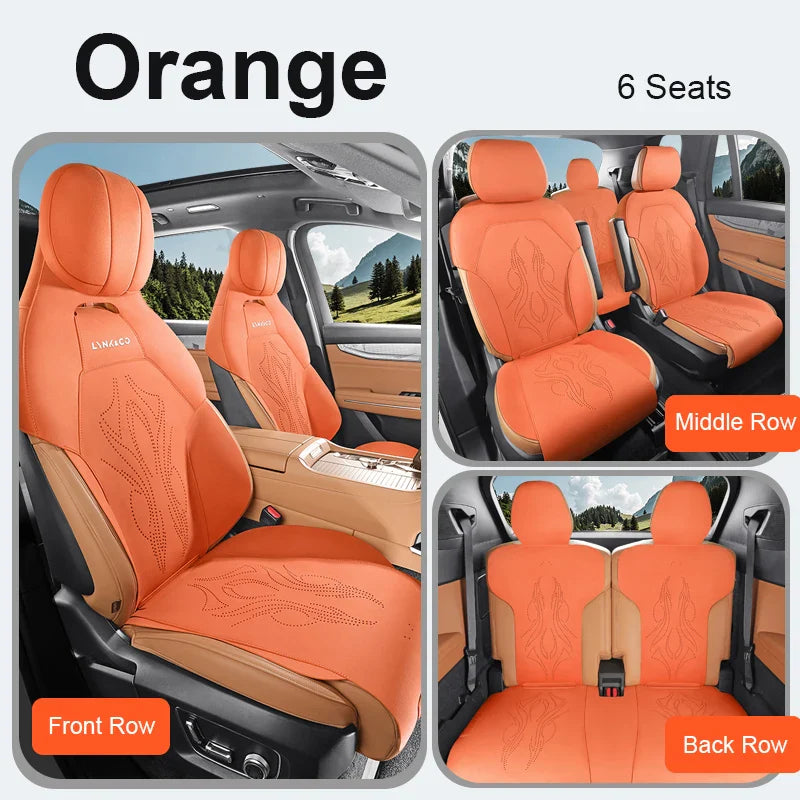 Half-Cover Suede Car Seat Cushion Pads for Lynk & Co 09