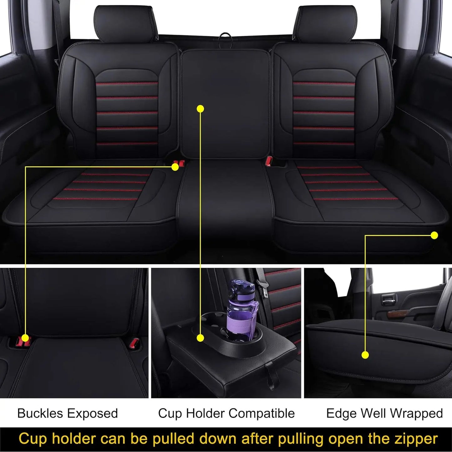 Leather Seat Covers for Toyota Tacoma (2005–2023)