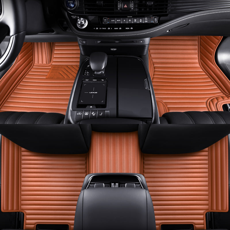 Custom-Fit Leather Floor Mats