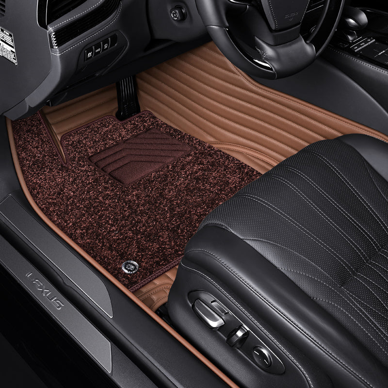 Custom-Fit Leather Floor Mats