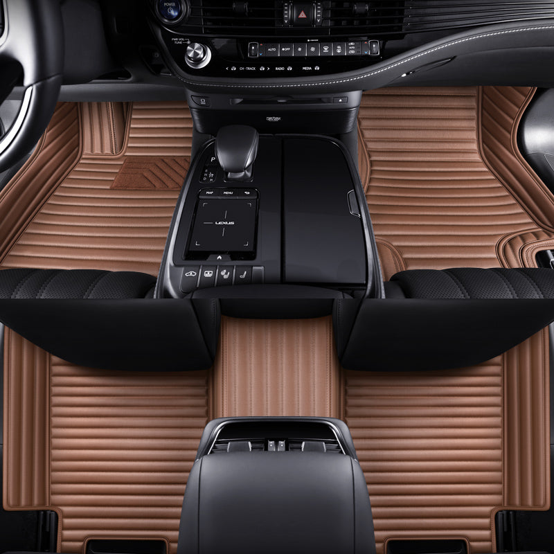 Custom-Fit Leather Floor Mats