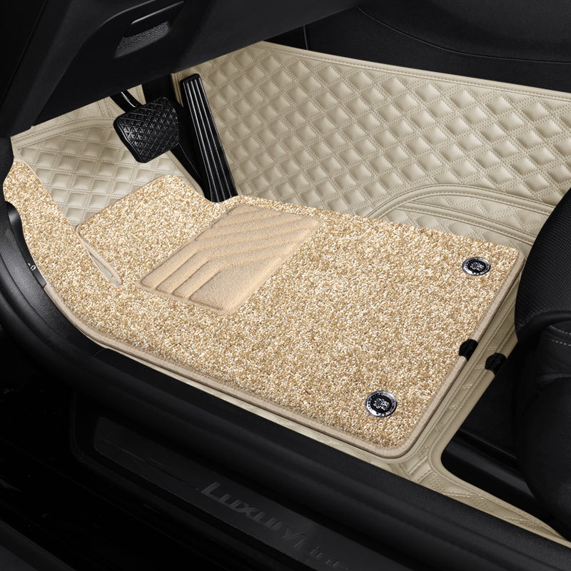 Custom-Fit Leather Floor Mats