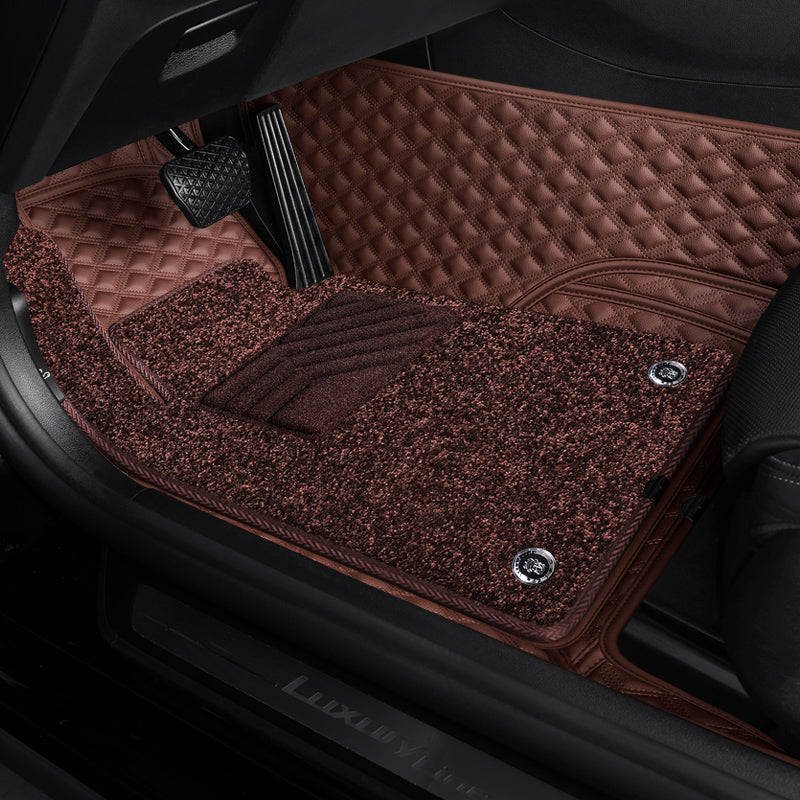Custom-Fit Leather Floor Mats