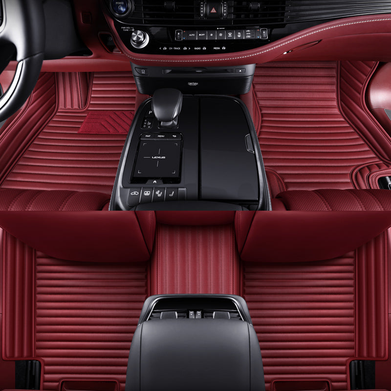 Custom-Fit Leather Floor Mats