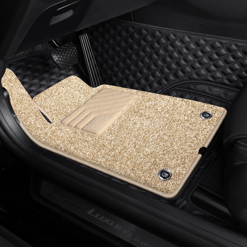 Custom-Fit Leather Floor Mats