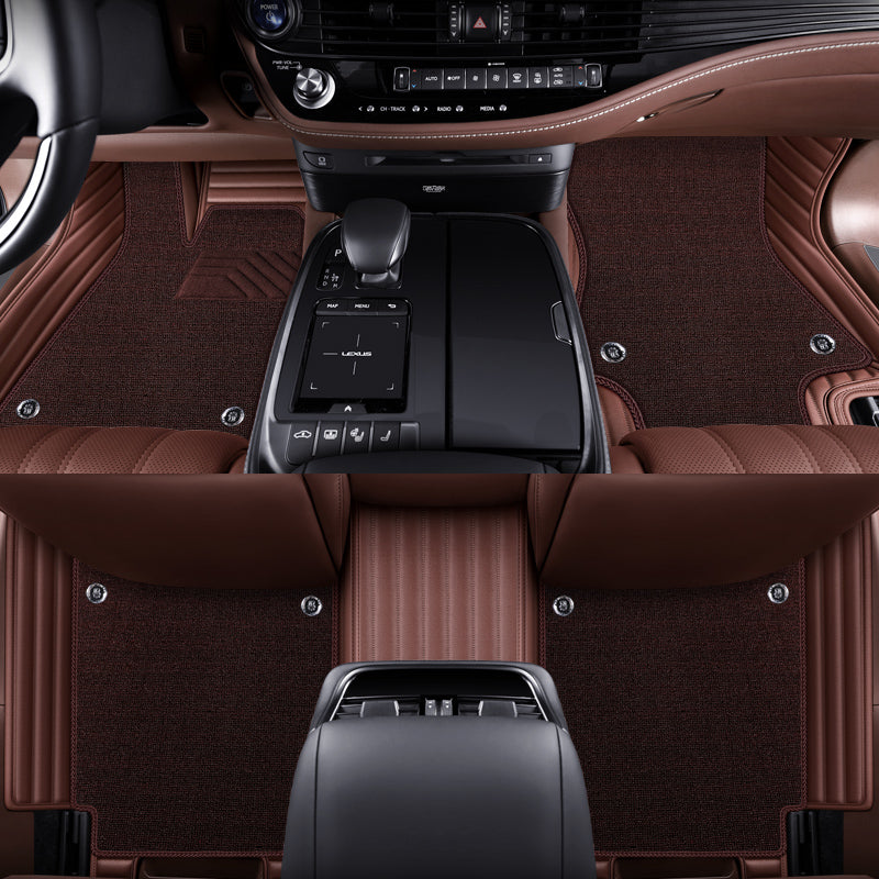 Custom-Fit Leather Floor Mats
