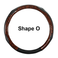 38 cm Universal Leather Steering Wheel Cover – Leopard Print, Anti-Slip