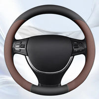 38 cm Universal Leather Steering Wheel Cover – Anti-Slip Grip