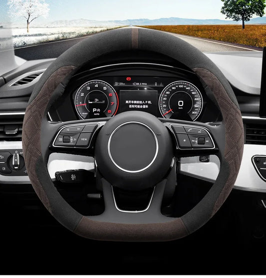 38 cm Anti-Slip Suede Steering Wheel Cover for BYD Atto 3 Yuan Plus