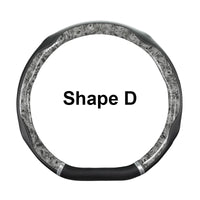 38 cm Universal Leather Steering Wheel Cover – Leopard Print, Anti-Slip