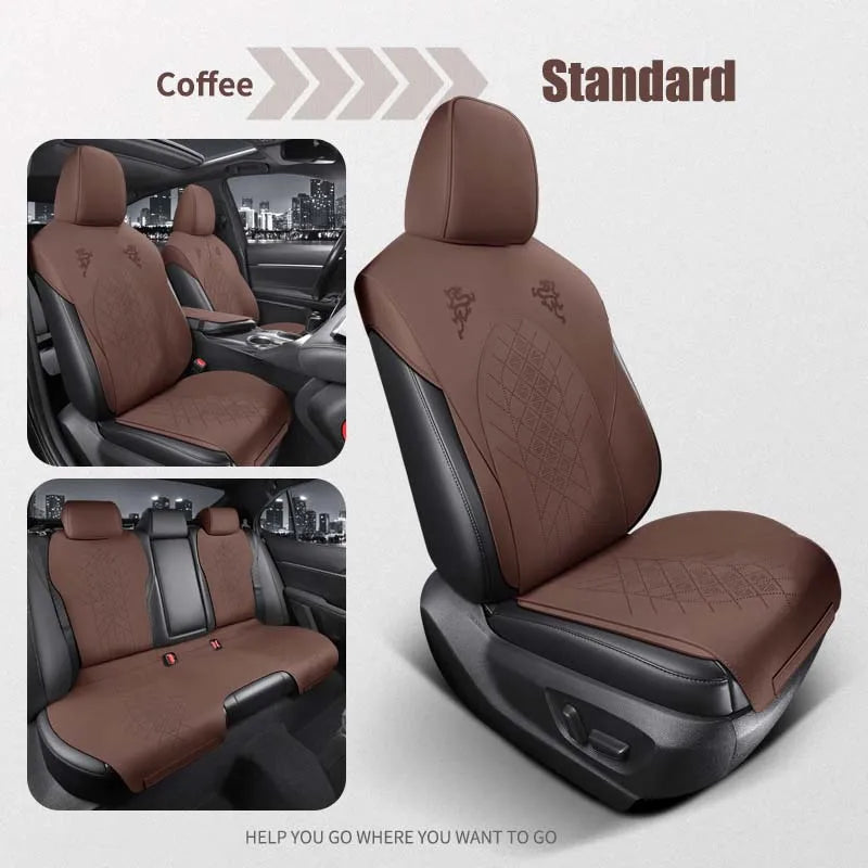 Half-Cover Alcantara Suede Car Seat Cushion Pads for Toyota Highlander