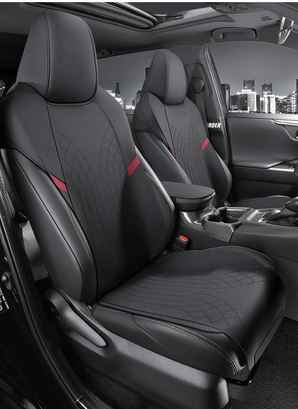 Half-Cover Suede Car Seat Cushion Pads for Toyota RAV4
